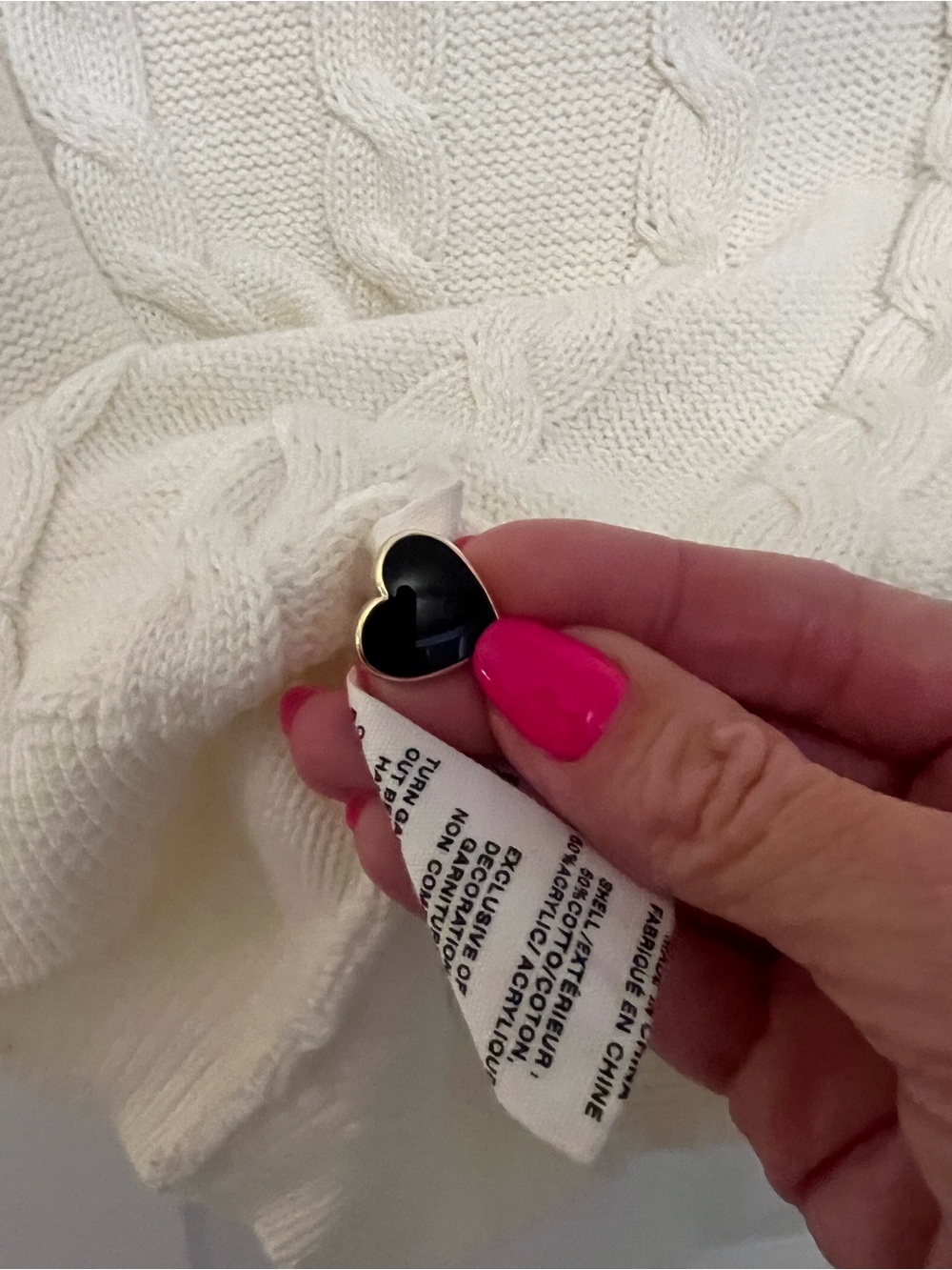 Avec Les Filles Short-Sleeve Knit Cardigan with Black Ribbon Detail - Picture 4 of 4